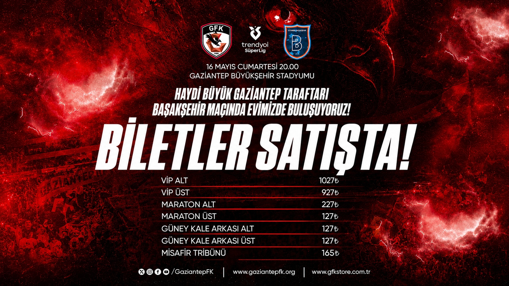 BAŞAKŞEHİR MAÇI BİLETİLERİ SATIŞTA