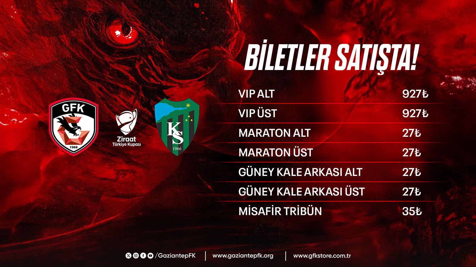KOCAELİSPOR MAÇI BİLETLERİ SATIŞTA