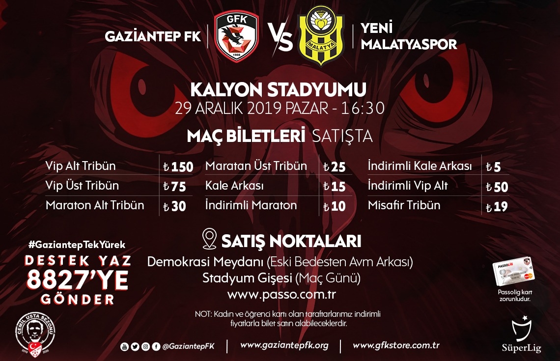 YENİ MALATYASPOR MAÇI BİLETLERİ SATIŞA SUNULDU